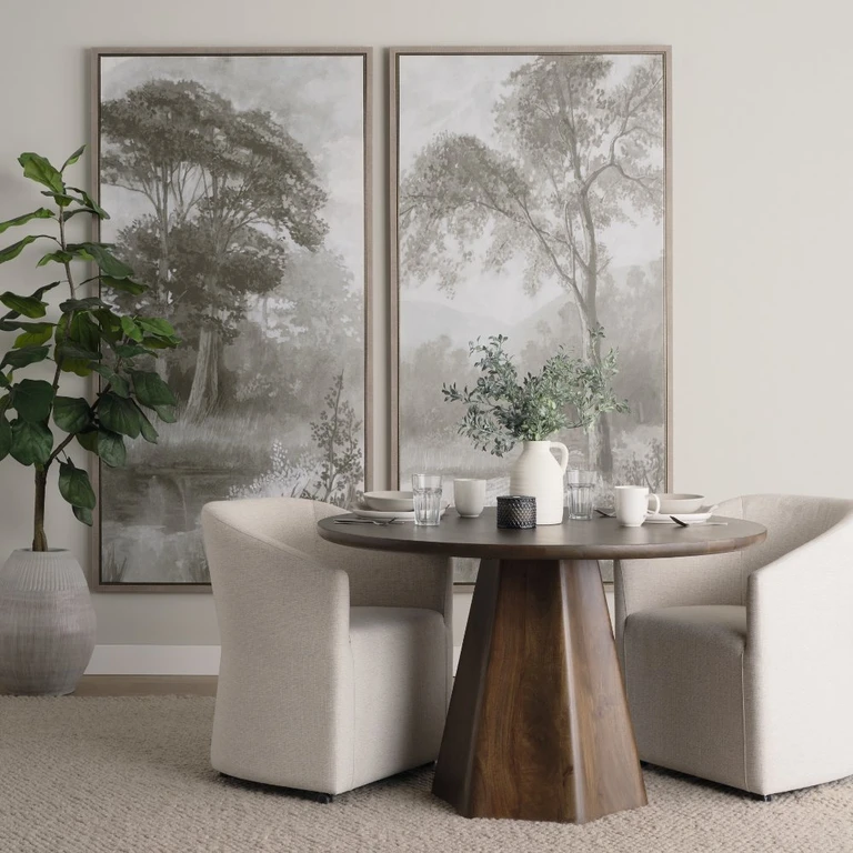 Jovani 48" Dark Brown Mango Wood Dining Table
