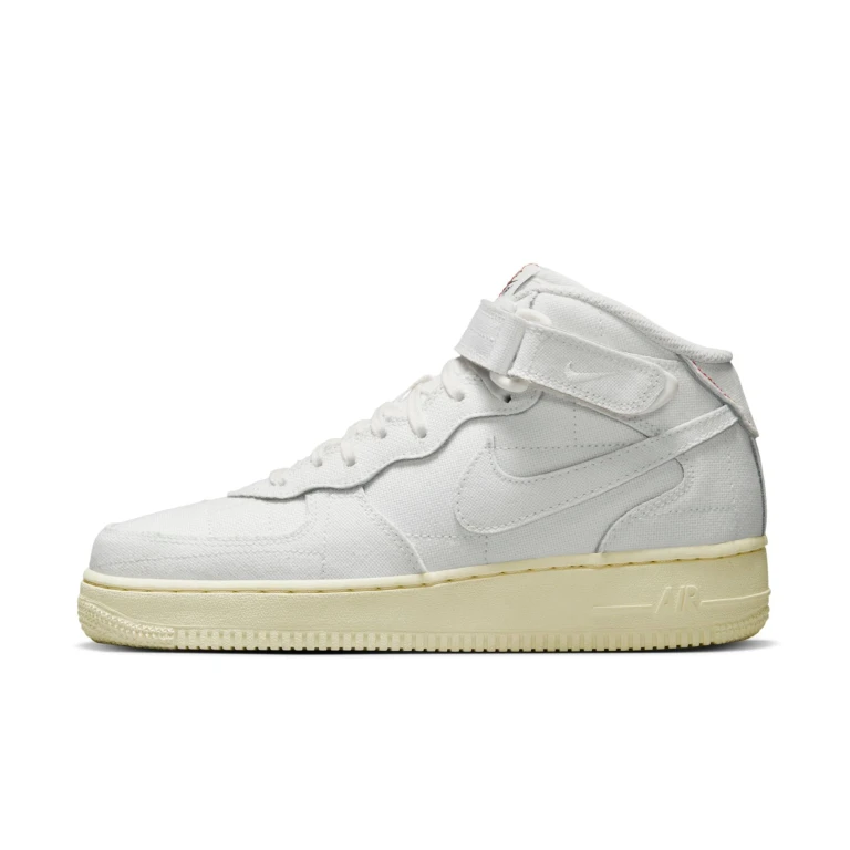 Women's Air Force 1 Mid '07 'Summit White Canvas' Sneakers