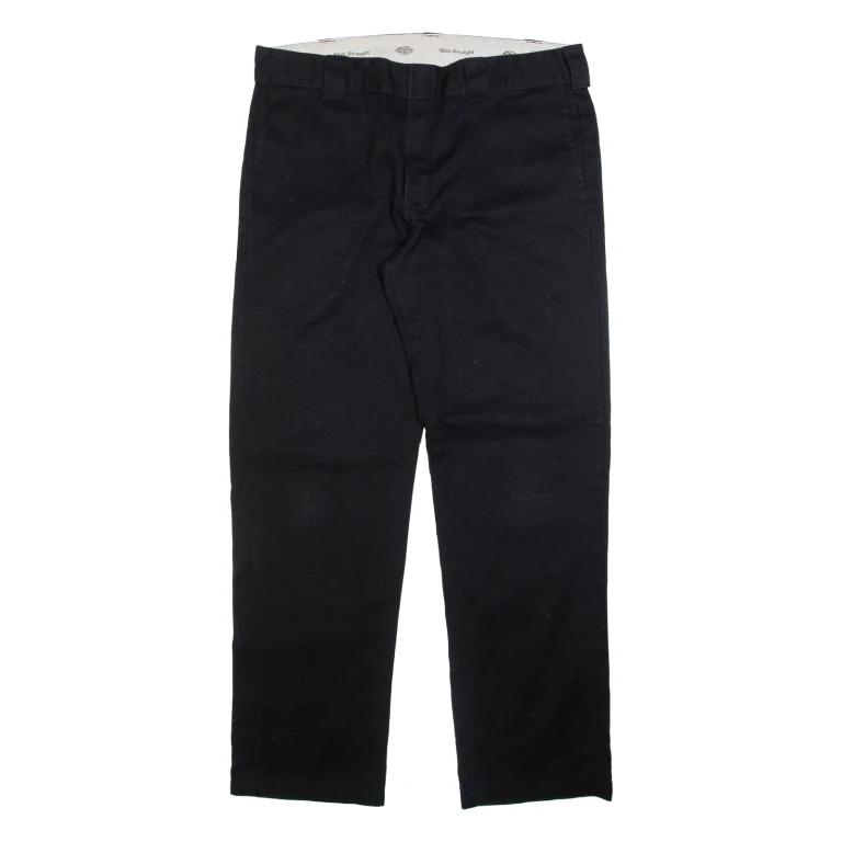 DICKIES Mens Trousers Black Regular Straight W36 L34