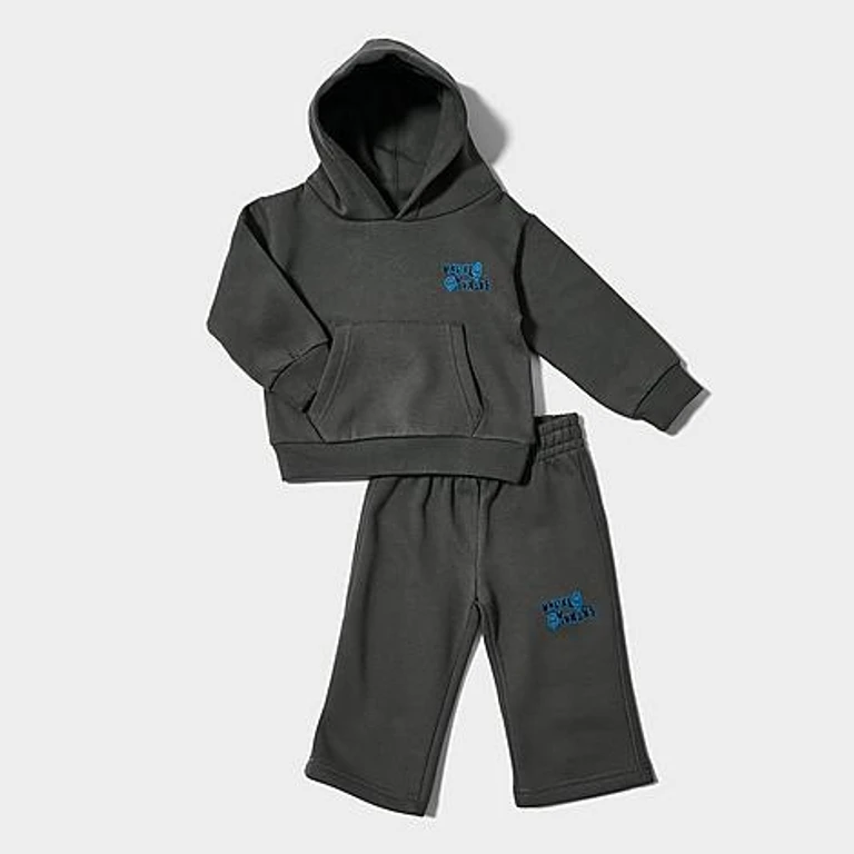 Unlike Humans Infant Never Look Back Pullover Hoodie and Sweatpants Set in Iron Gate Size: 12M