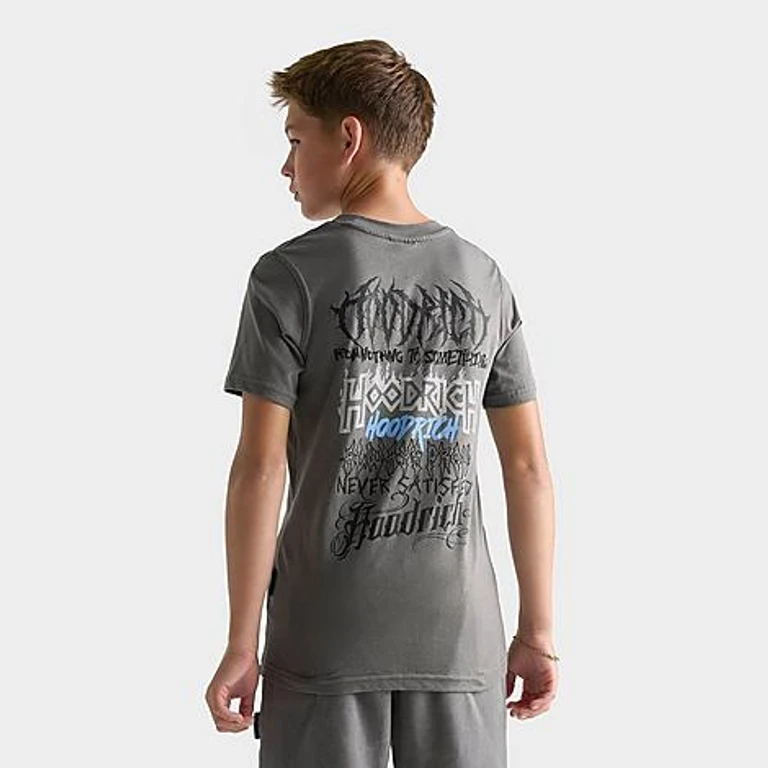 Big Kids Spectral Multi Logo T-Shirt in Grey Size: Small