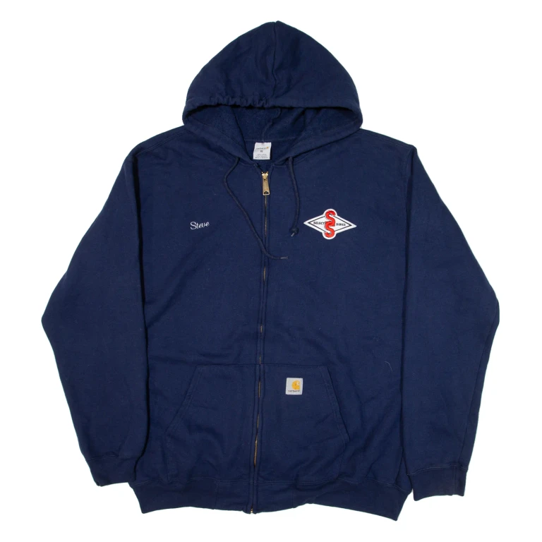 CARHARTT Mens Blue Hoodie Full Zip XL