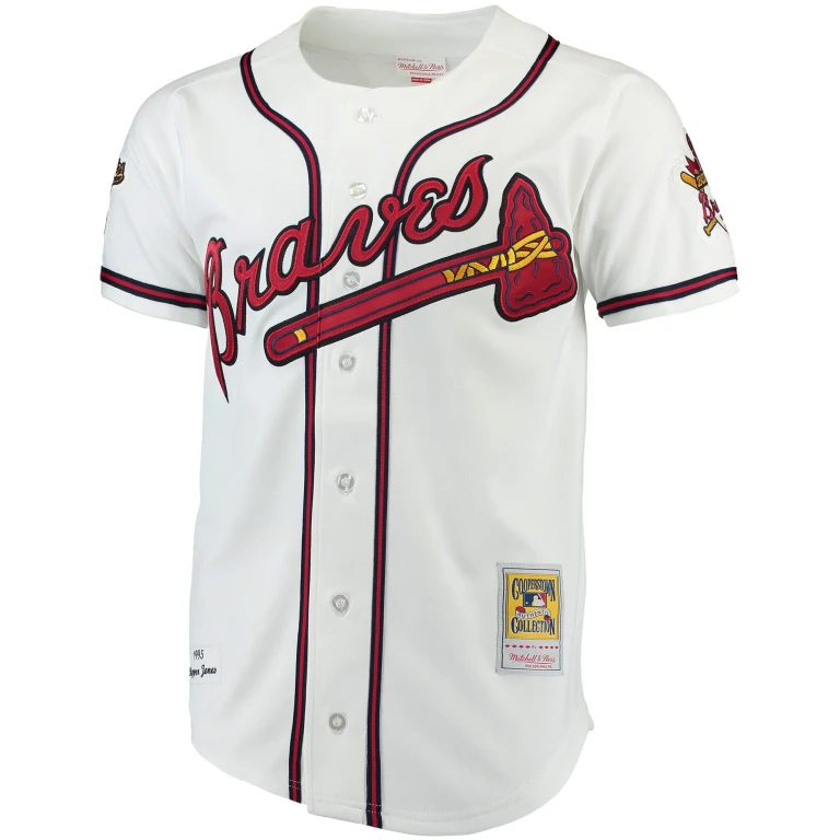 Men's MLB Home Jersey Braves 1995 Chipper Jones Jerseys