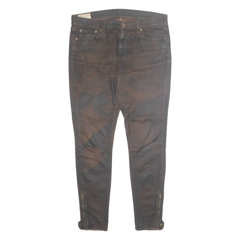 POLO RALPH LAUREN Womens Trousers Brown Regular Skinny W34 L28