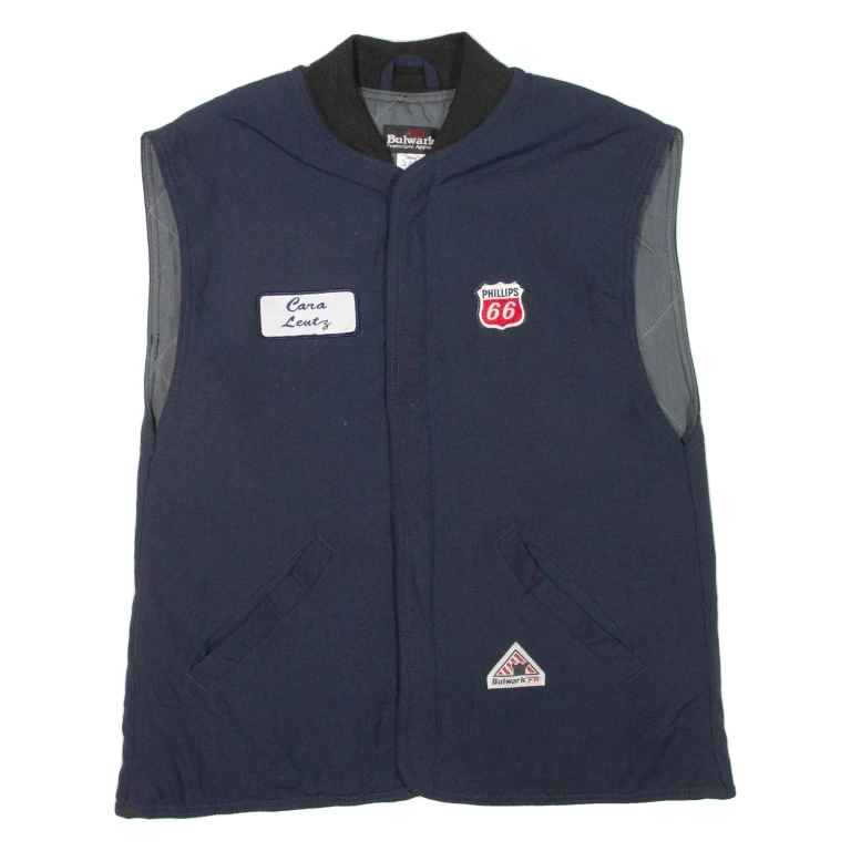 BULWARK Mens Workwear Gilet Blue XL