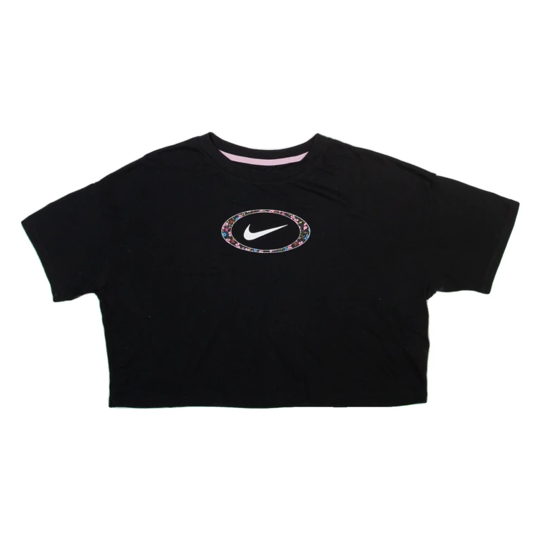 NIKE Cropped Womens T-Shirt Black M