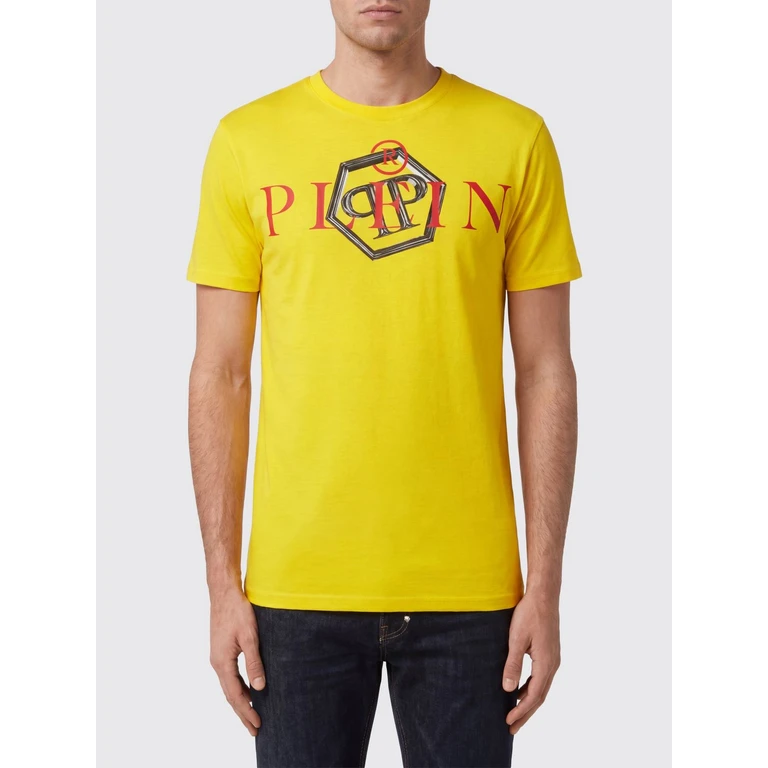 Cotton T-Shirt with Crew Neck and Contrasting Logo Print (FABCMTK5636PJY002N09)