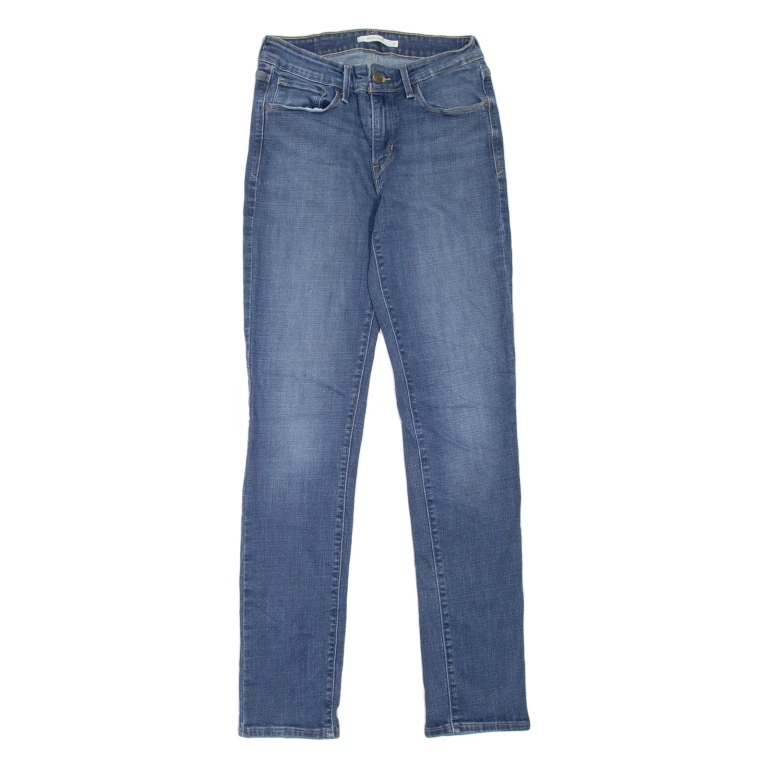 LEVI'S Mid Rise Womens Jeans Blue Slim Skinny Stone Wash W25 L32