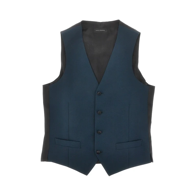 LUIGI BIANCHI Virgin wool tailored vest Man 48