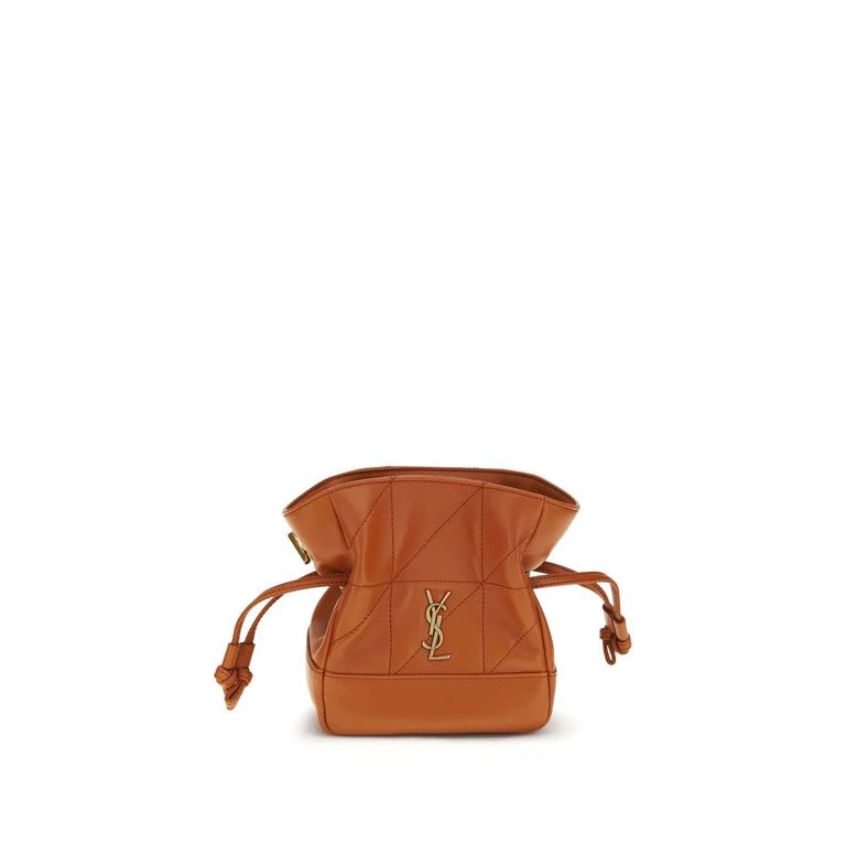 Saint Laurent Orange Lamb Ovis Aries Clutch Bag - Women