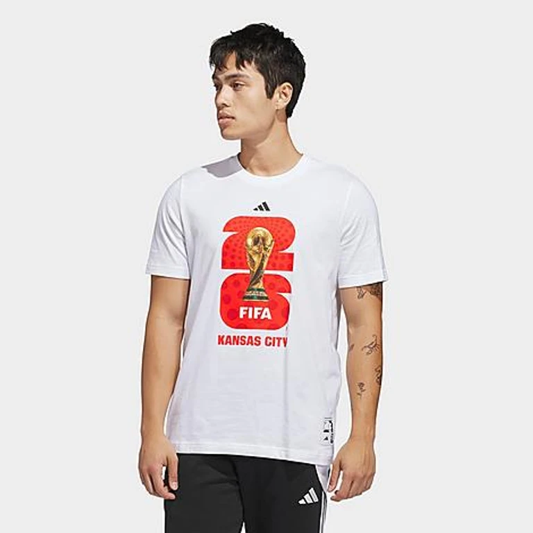 adidas Men's Soccer FIFA World Cup 26 Host City Kansas City Graphic T-Shirt in White Size: XS