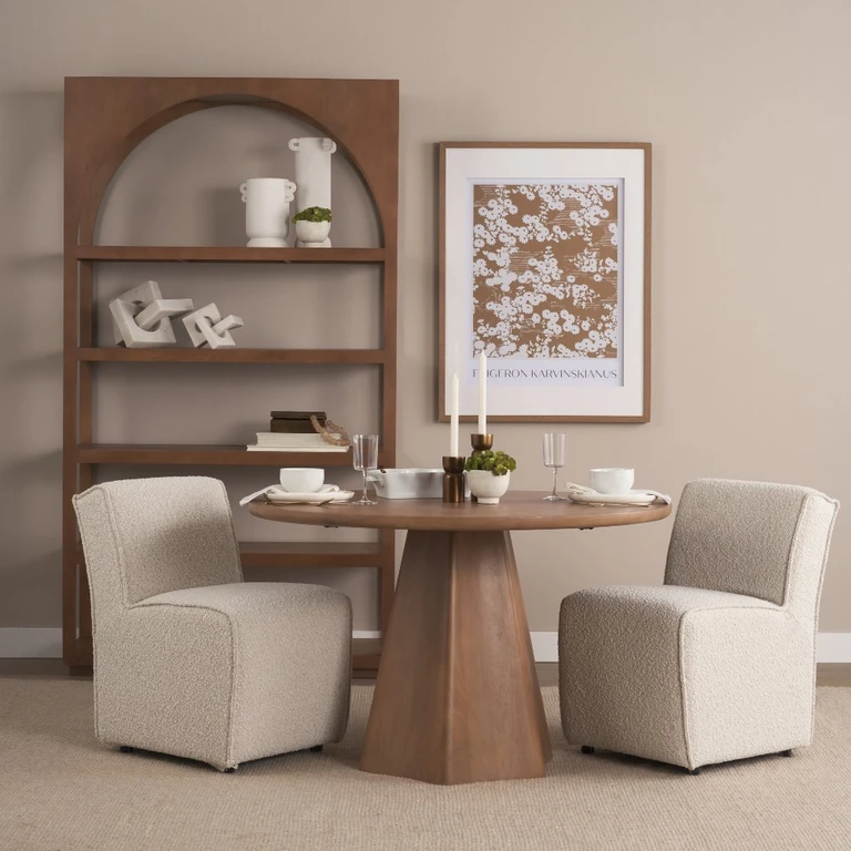 Jovani 48" Solid Light Brown Mango Wood Dining Table