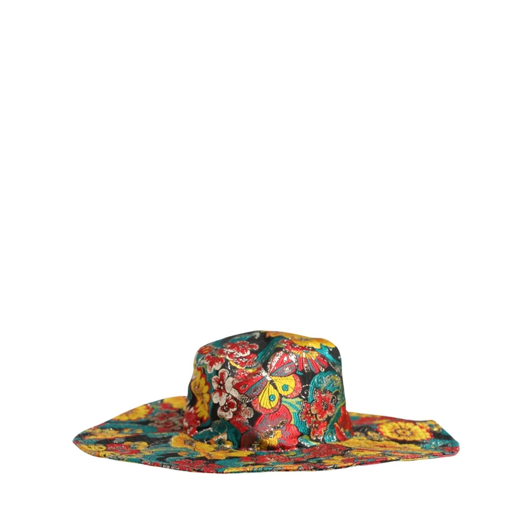 Dolce & Gabbana Men Multicolor Brocade Wide Brim Fisherman Capello Hat - Men