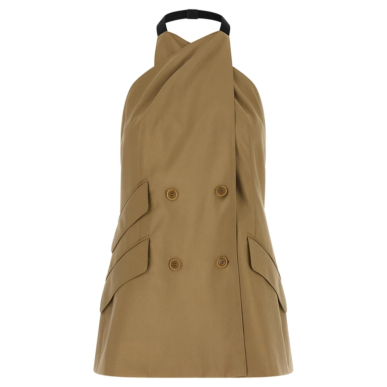 Beige Virgin Wool Blazer Clothing - Women