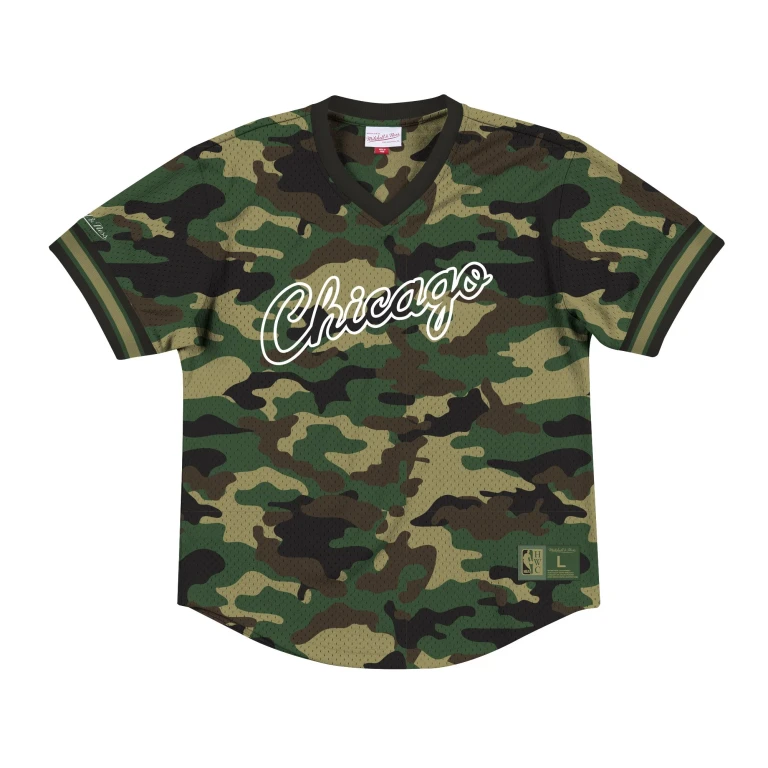Men's NBA Camo Mesh V-Neck Chicago Bulls