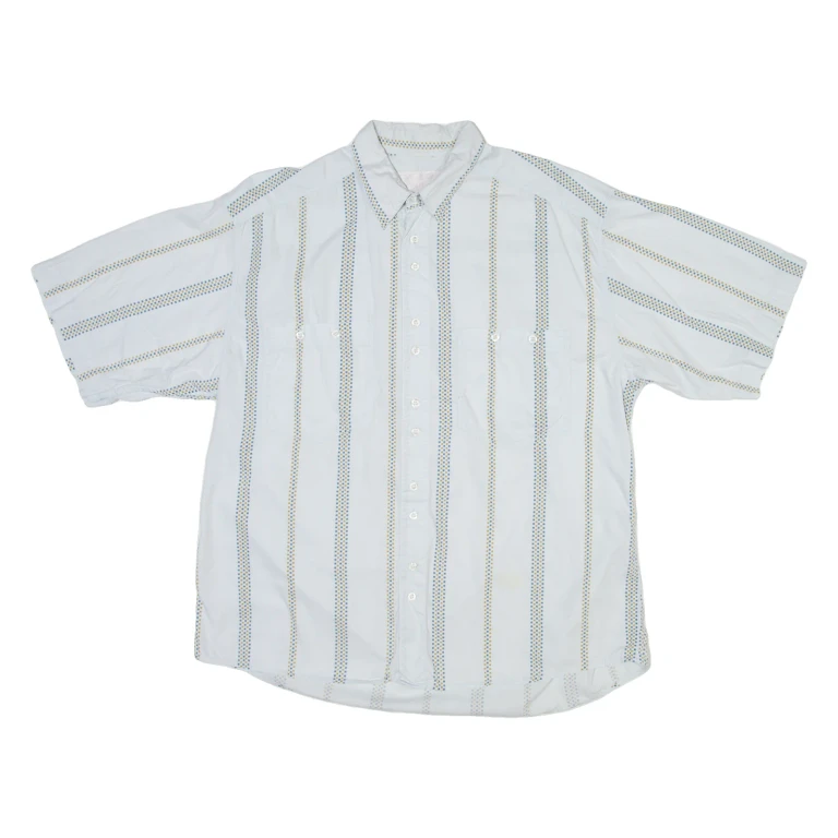 Mens Shirt Blue Striped M