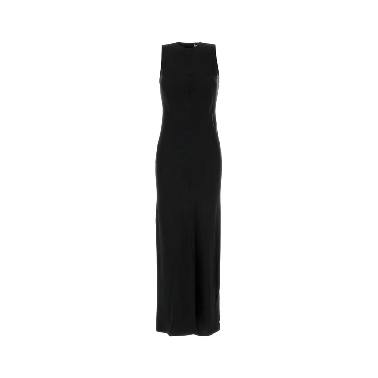 AMI Paris Black Jersey Dress Exterior: Acetate Viscose Abiti - Women