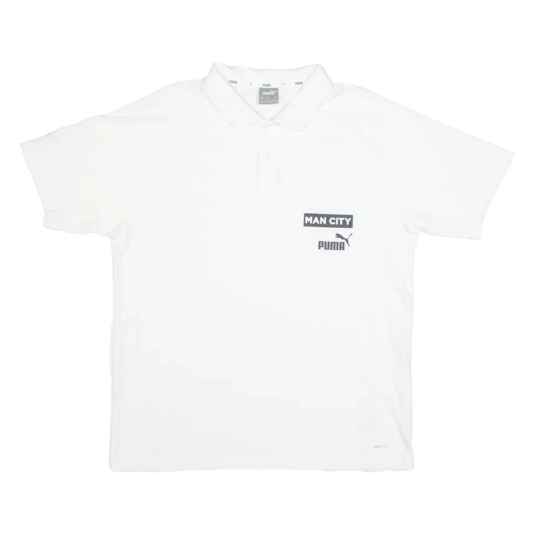 PUMA Manchester City Mens Polo Shirt White L