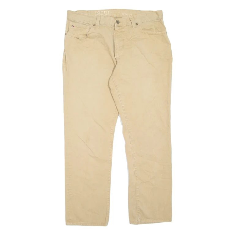 TOMMY HILFIGER Mens Jeans Beige Regular Straight W36 L30