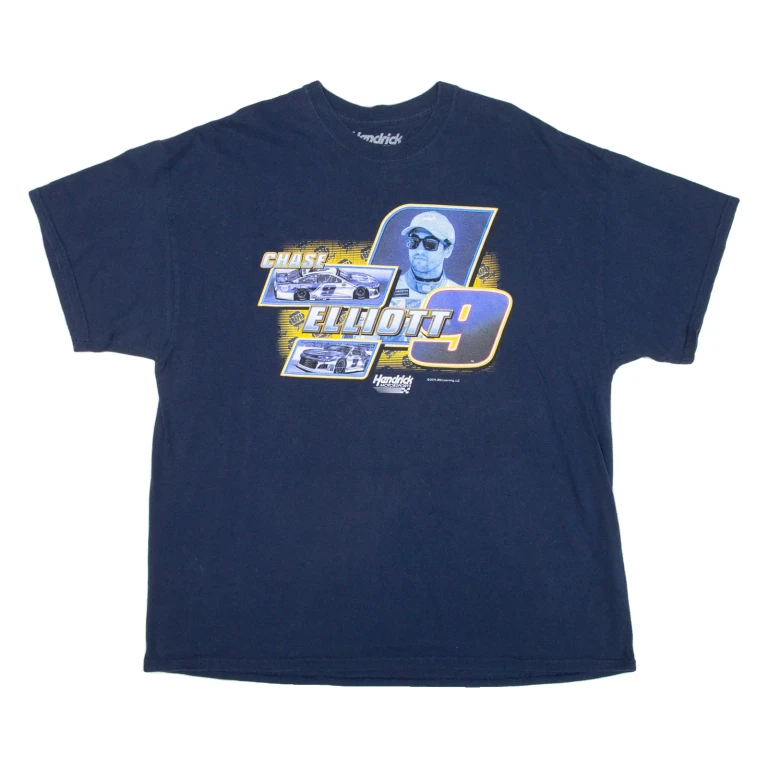HENDRICK MOTORSPORTS Chase Elliott Mens T-Shirt Blue USA 2XL