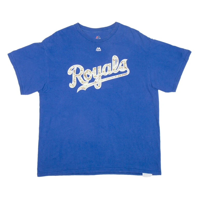 MAJESTIC Royals Mens T-Shirt Blue USA XL