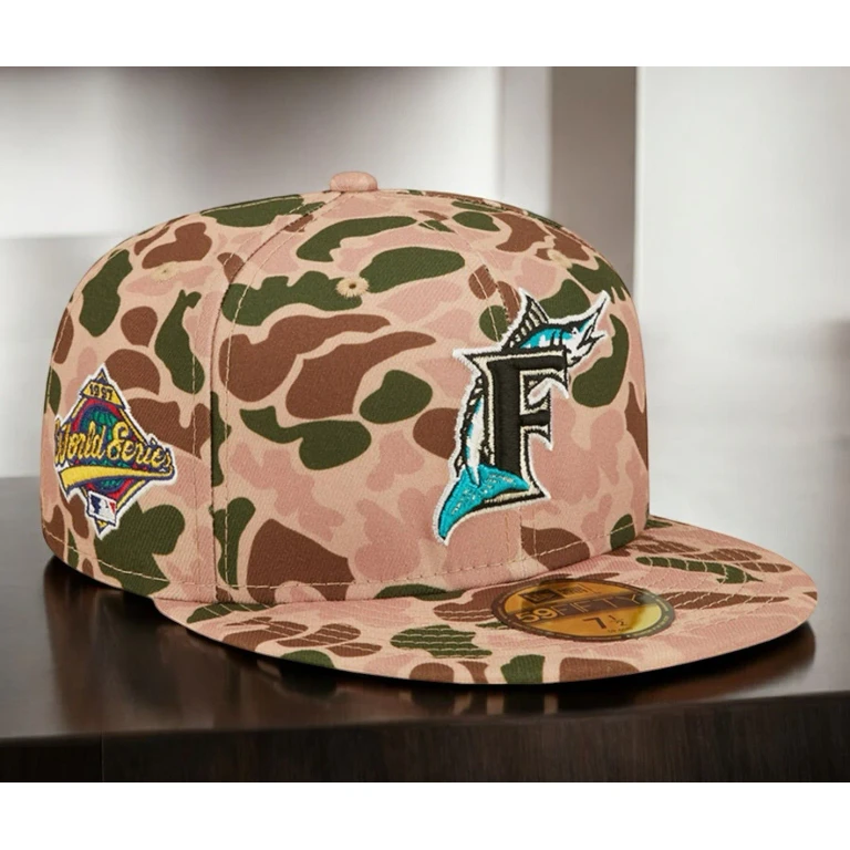 Men's MLB Miami Marlins 5950 Duck Camo Ws97 Fitted Camo