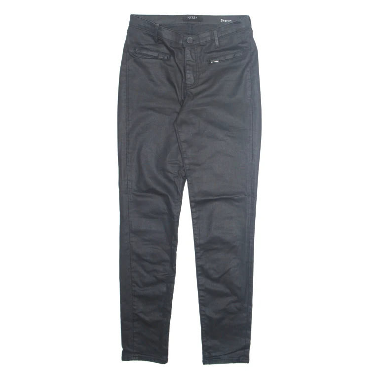 GUESS Womens Trousers Black Regular Tapered W28 L28