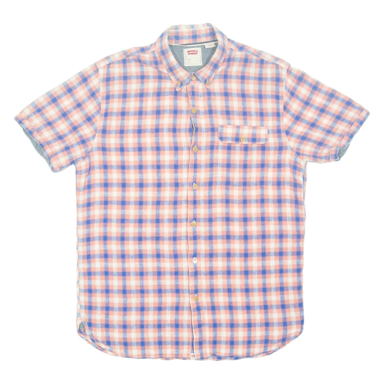 LEVI'S Mens Shirt Pink Check S