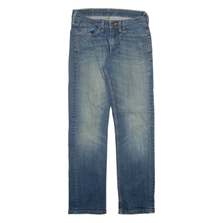 LEVI'S 514 Jeans Mens Blue Slim Straight Stone Wash W29 L30