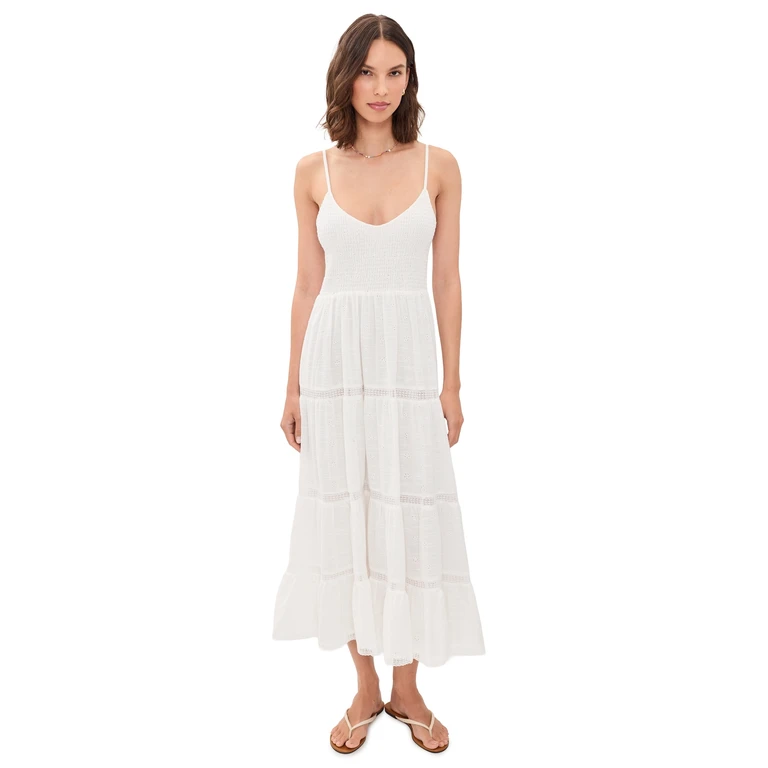 Z Supply Behati Eyelet Maxi Dress White L