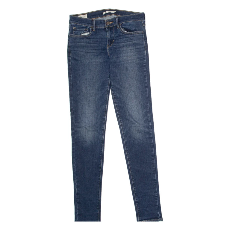LEVI'S 710 Womens Jeans Blue Slim Skinny Stone Wash W28 L32