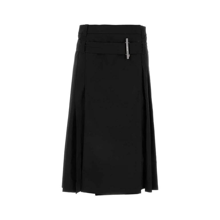 Alexander McQueen Black Wool Skirt Exterior: Gonne - Women