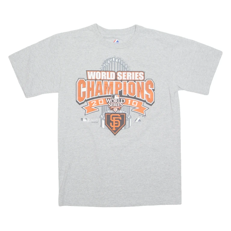 MAJESTIC MLB 2010 Champions San Francisco 49ers Mens T-Shirt Grey USA M