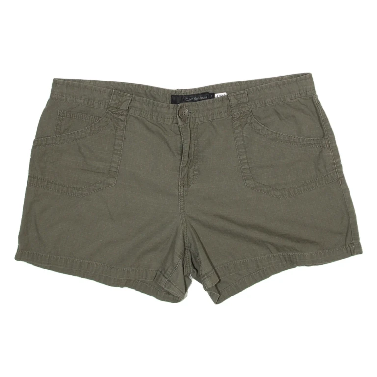 CALVIN KLEIN JEANS Womens Casual Shorts Green M W38