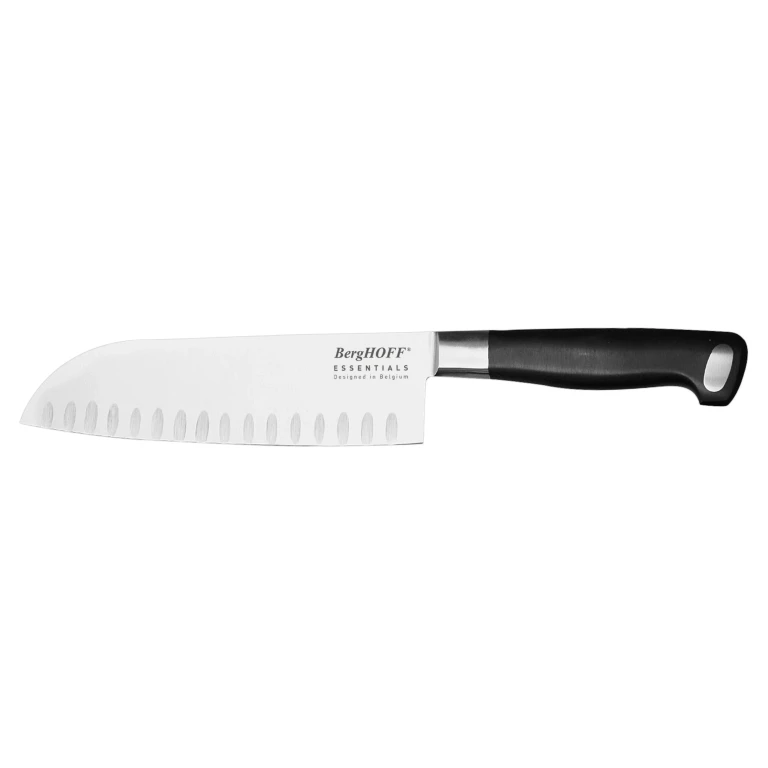 Gourmet 7" Stainless Steel Scalloped Santoku Knife