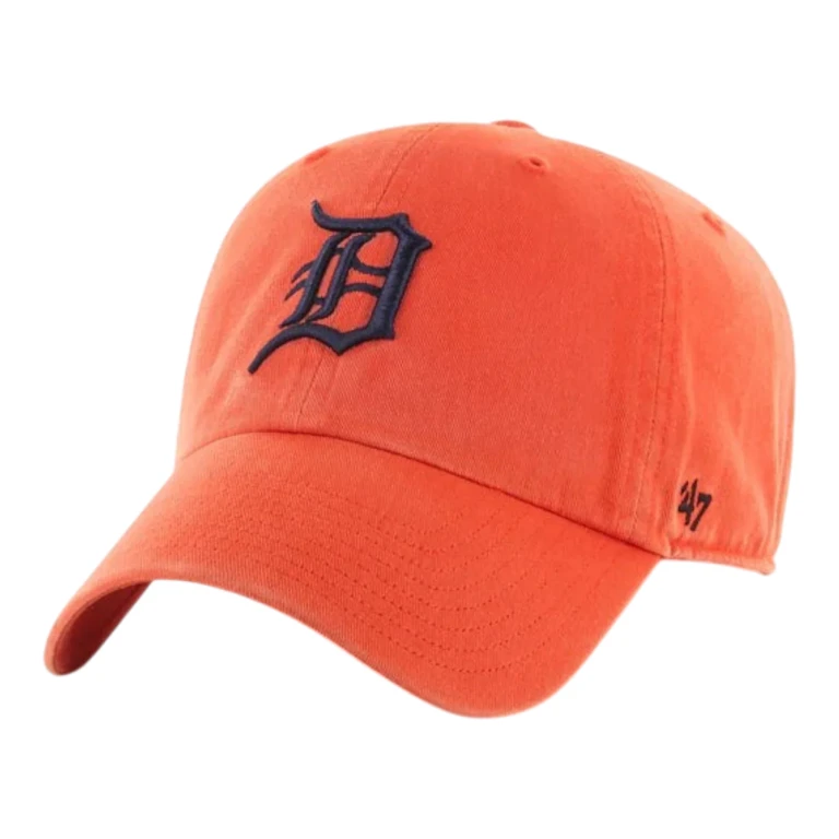 Clean Up Detroit Tigers Strapback Hat - Orange Adjustable Cap