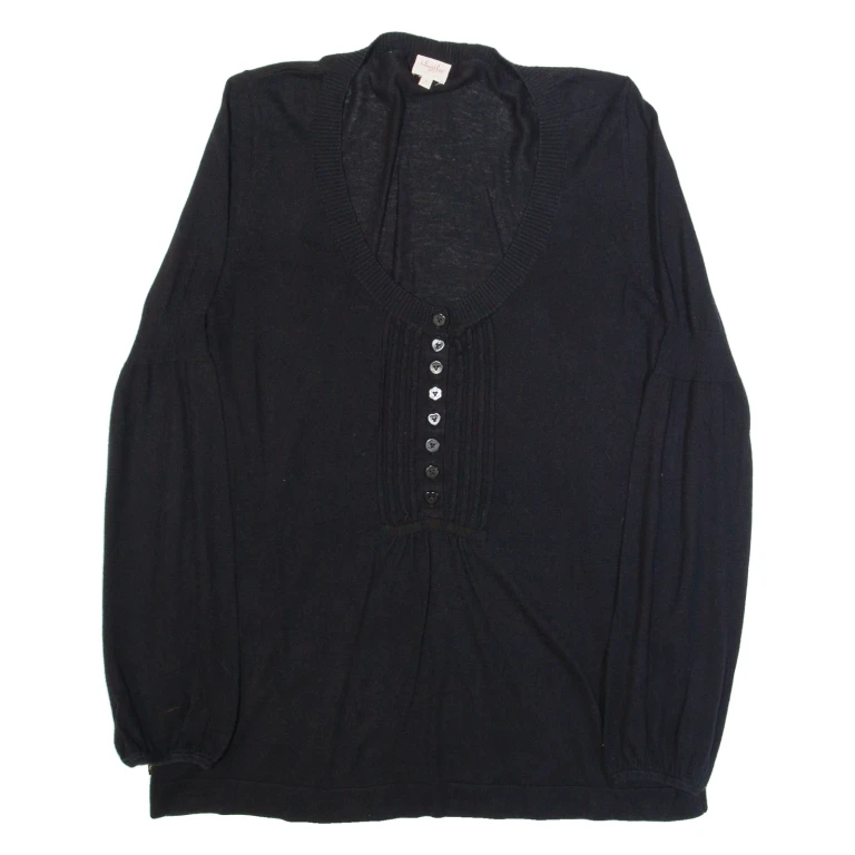 WHISTLES Womens Jumper Black Tight Knit L