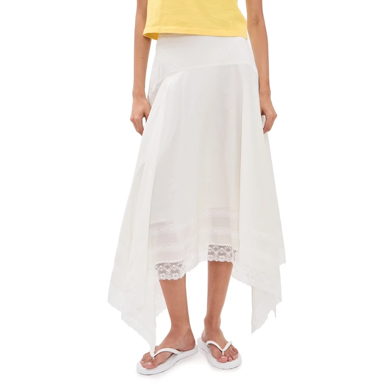 STAUD Ainsley Skirt Ivory 10