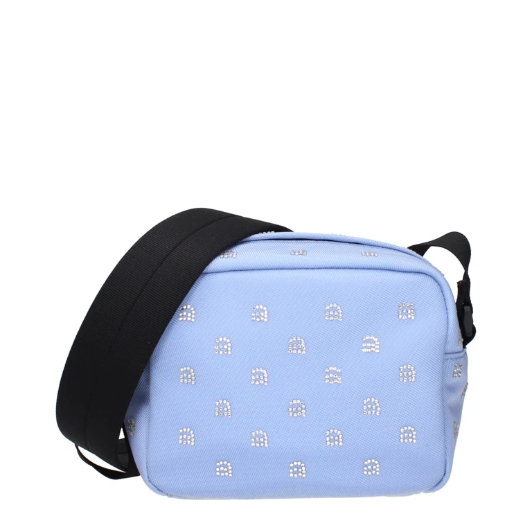Light Blue Fabric Crossbody Bag - Women