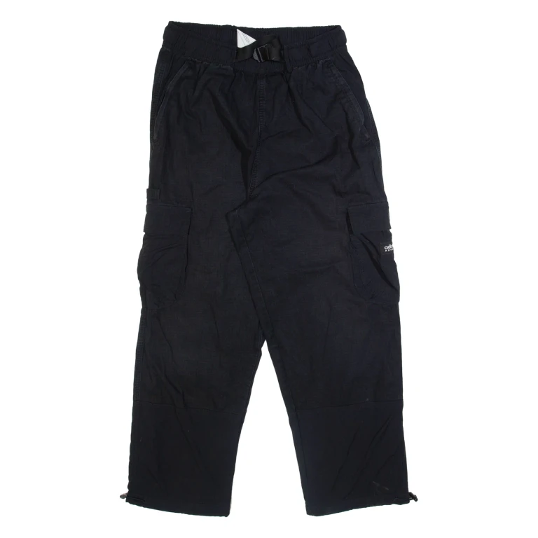 ADIDAS Cargo Mens Trousers Black Relaxed Straight W28 L27