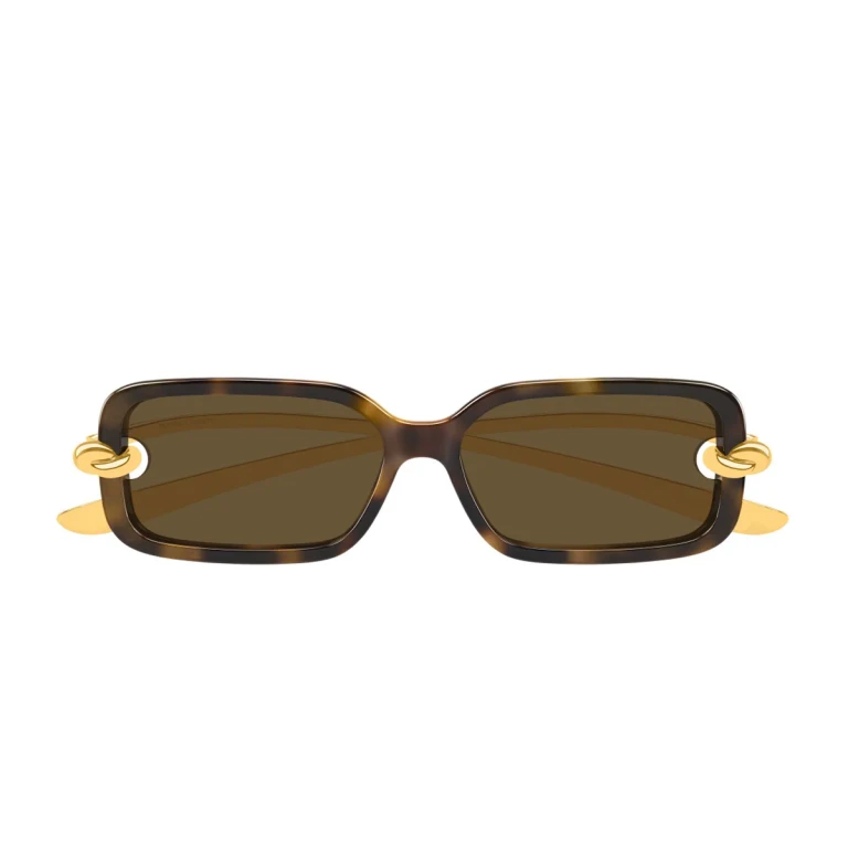 Bottega Veneta Bv1439s Linea Signature Icons Havana Bio-iniettato/metallo Sunglasses - Women