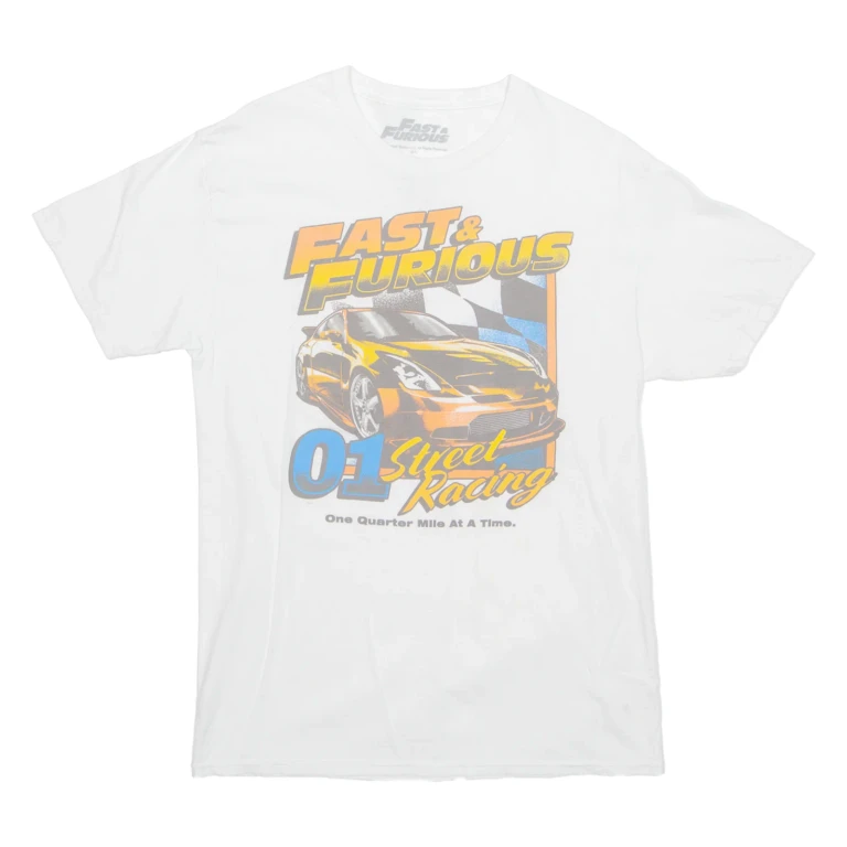 FAST & FURIOUS Street Racing Mens T-Shirt White M