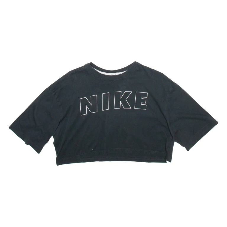 NIKE Cropped Womens T-Shirt Black M