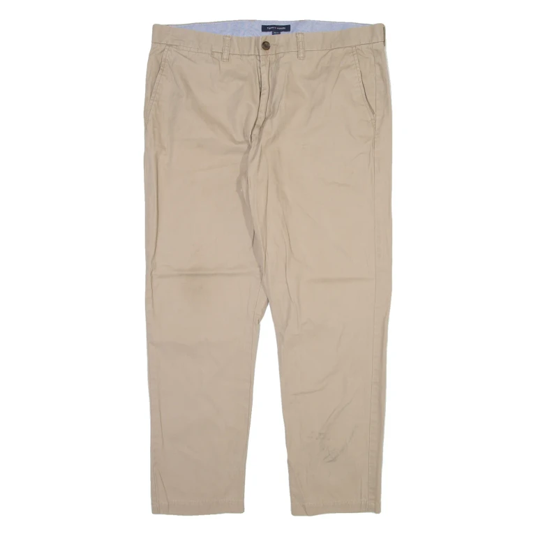 TOMMY HILFIGER Mens Trousers Beige Regular Straight W36 L28