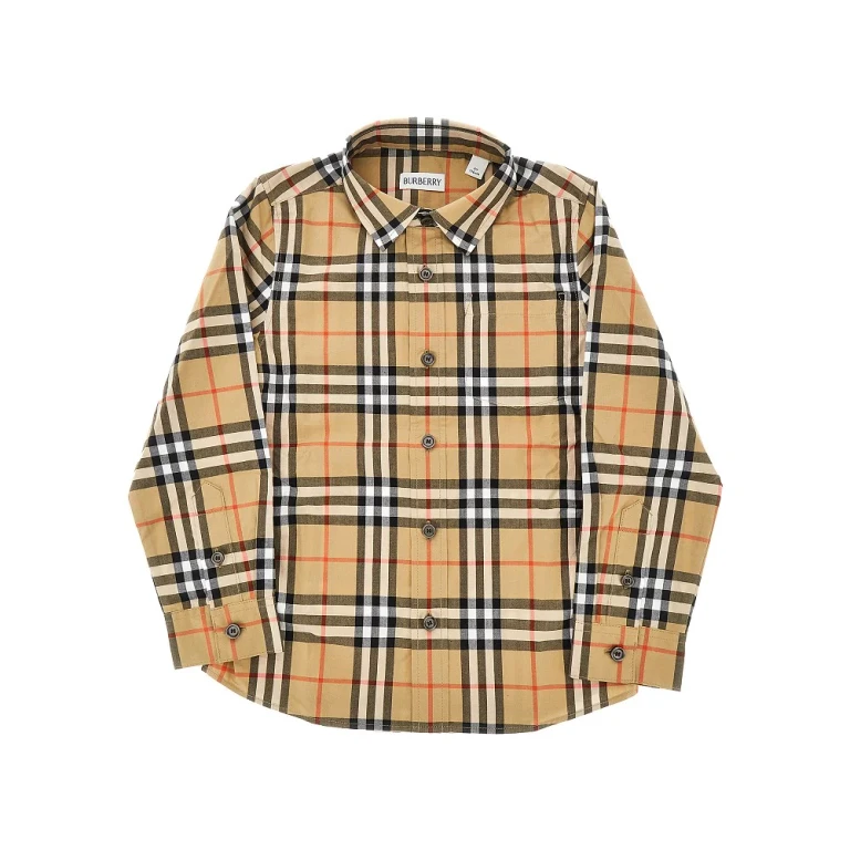 BURBERRY Check cotton shirt Kids 8Y