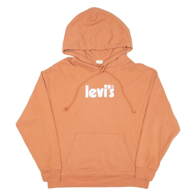 LEVI'S Womens Orange Hoodie L