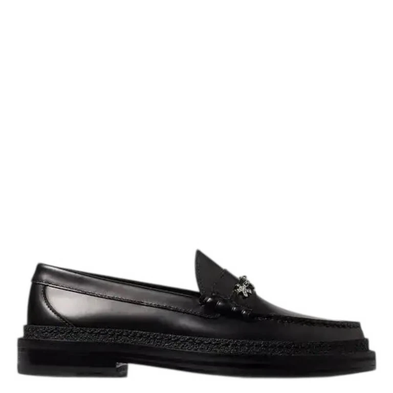 Ezra/F Star Crystal Chain Loafers