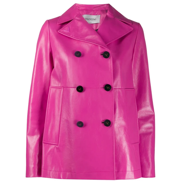 Valentino Garavani Double-Breasted Leather Jacket