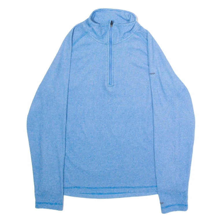 TRESPASS Womens Fleece Blue 1/4 Zip UK 14