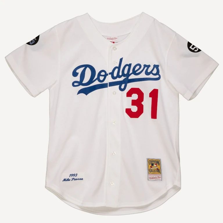 Men's MLB Home Jersey Dodgers 1993 Mike Piazza Jerseys